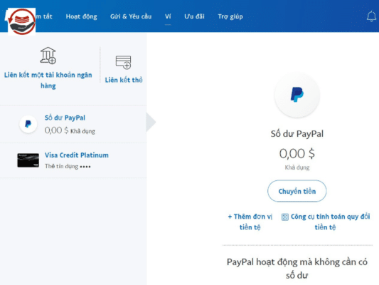 Hướng dẫn quy trình rút tiền từ Paypal về tài khoản ngân hàng chi tiết nhất: Đăng nhập vào tài khoản PayPal trên website