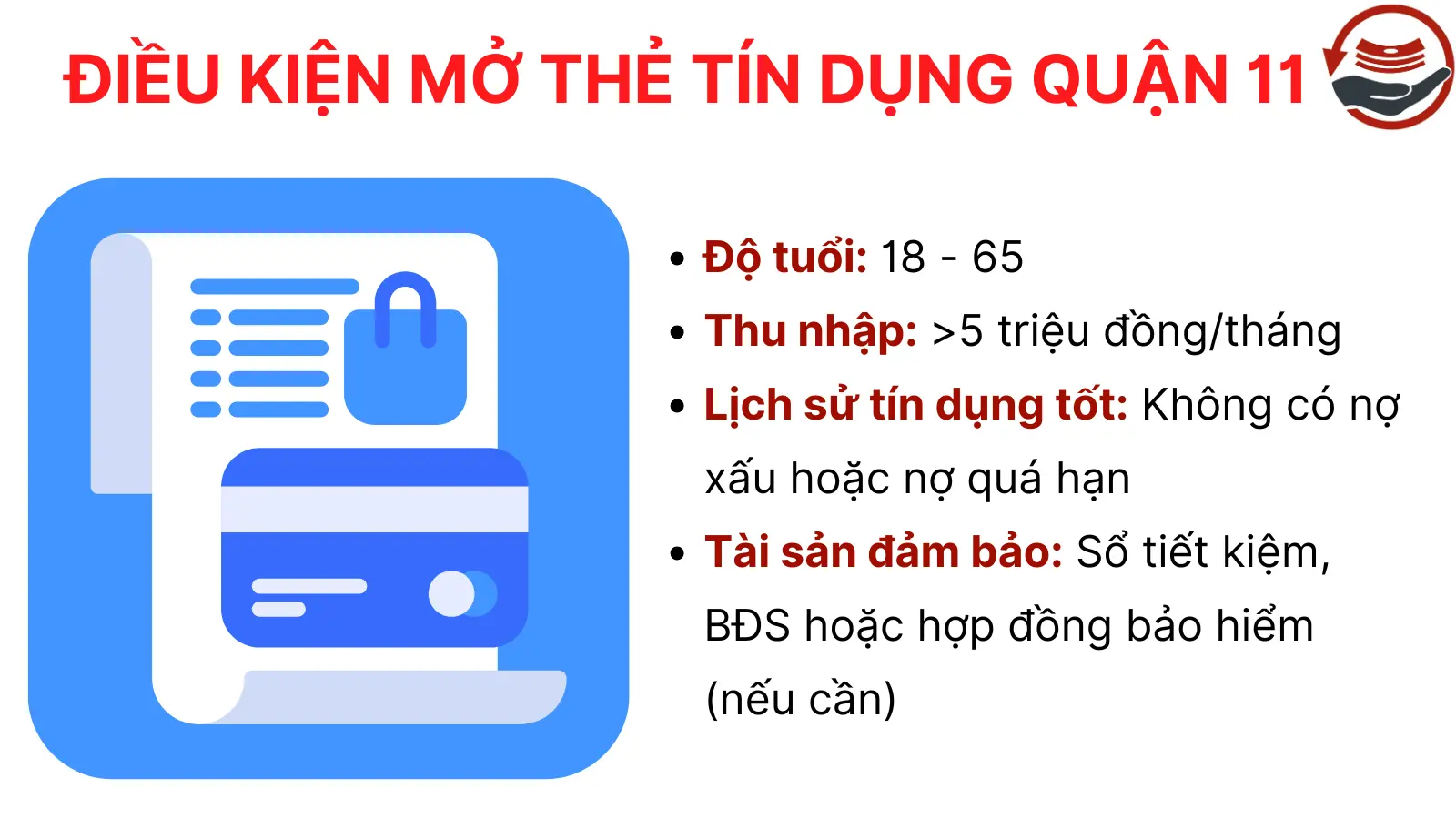 Điều kiện mở thẻ tín dụng QUẬN 11